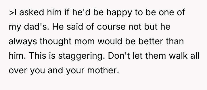 >I asked him if he'd be happy to be one...