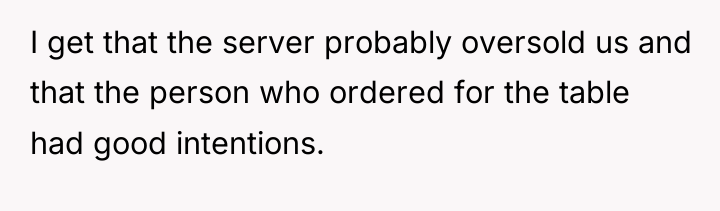 I get that the server probably oversold us and that...
