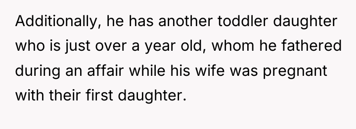 Additionally, he has another toddler daughter who is just over...