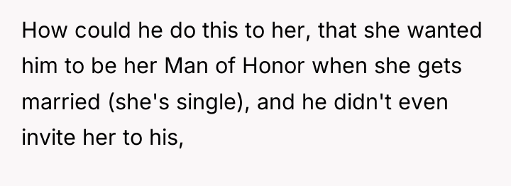 How could he do this to her, that she wanted...