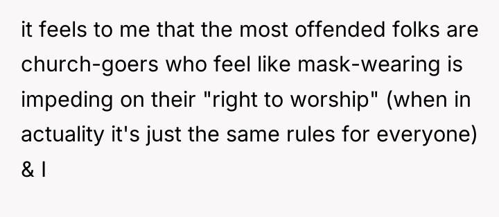 it feels to me that the most offended folks are...