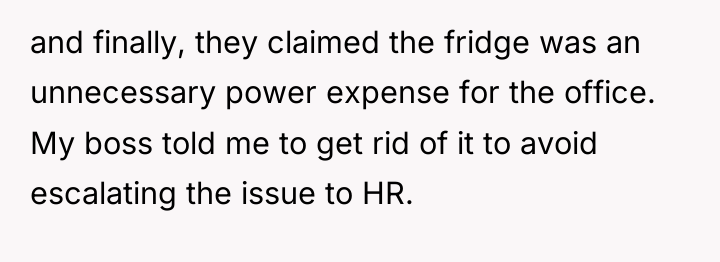 and finally, they claimed the fridge was an unnecessary power...
