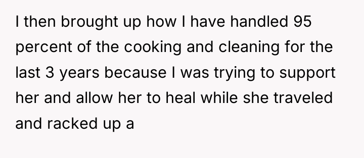 I then brought up how I have handled 95 percent...