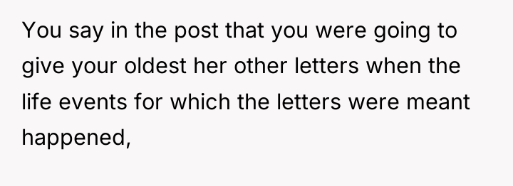 You say in the post that you were going to...