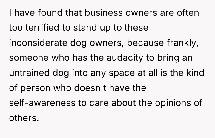 I have found that business owners are often too terrified...