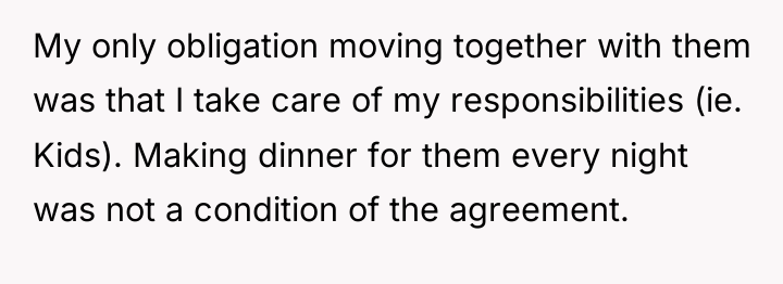 My only obligation moving together with them was that I...
