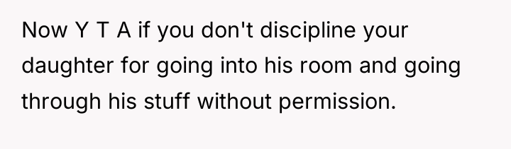 Now Y T A if you don't discipline your daughter...
