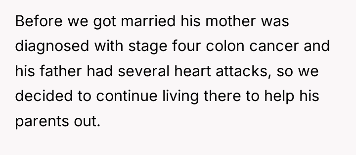 Before we got married his mother was diagnosed with stage...