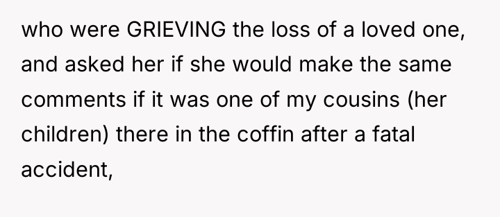 who were GRIEVING the loss of a loved one, and...
