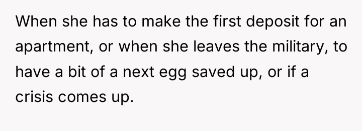 When she has to make the first deposit for an...