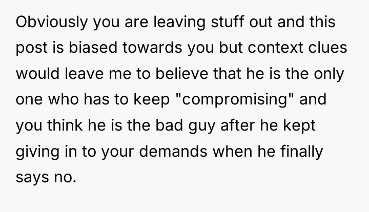 Obviously you are leaving stuff out and this post is...
