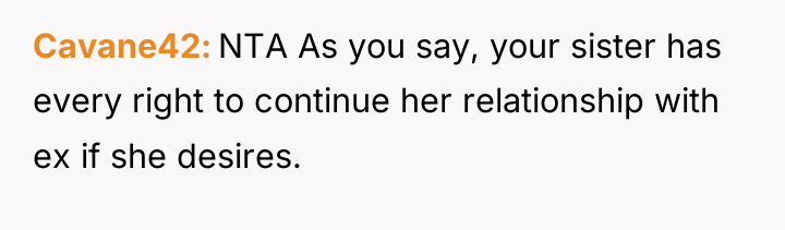 Cavane42 NTA As you say, your sister has every right...