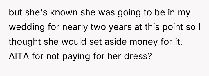 but she's known she was going to be in my...