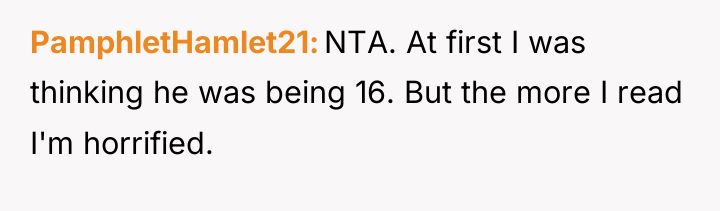 PamphletHamlet21 NTA. At first I was thinking he was being...