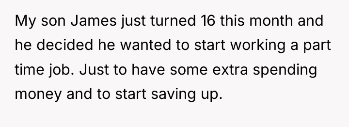 My son James just turned 16 this month and he...