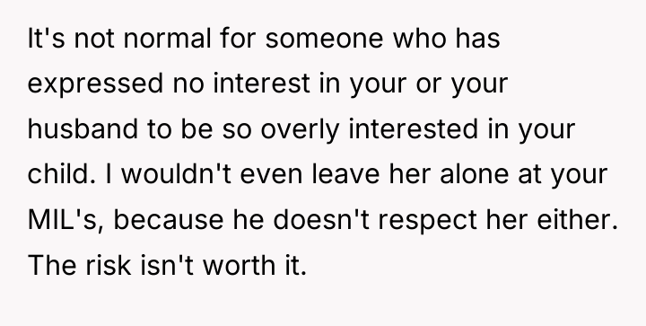 It's not normal for someone who has expressed no interest...
