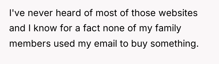 I've never heard of most of those websites and I...