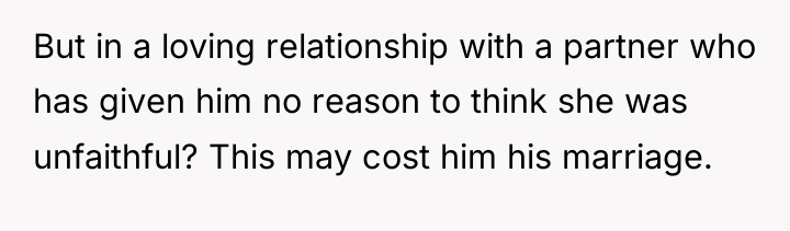 But in a loving relationship with a partner who has...