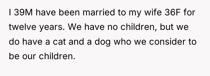 I 39M have been married to my wife 36F for...