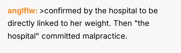 anglflw >confirmed by the hospital to be directly linked to...
