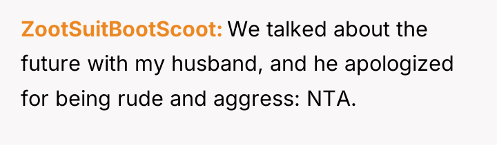 ZootSuitBootScoot We talked about the future with my husband, and...
