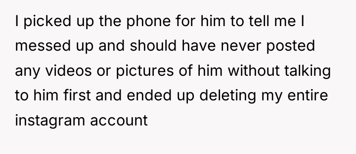 I picked up the phone for him to tell me...