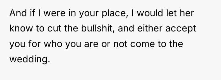 And if I were in your place, I would let...