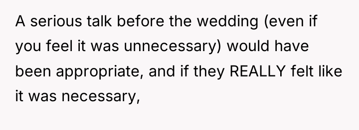 A serious talk before the wedding (even if you feel...