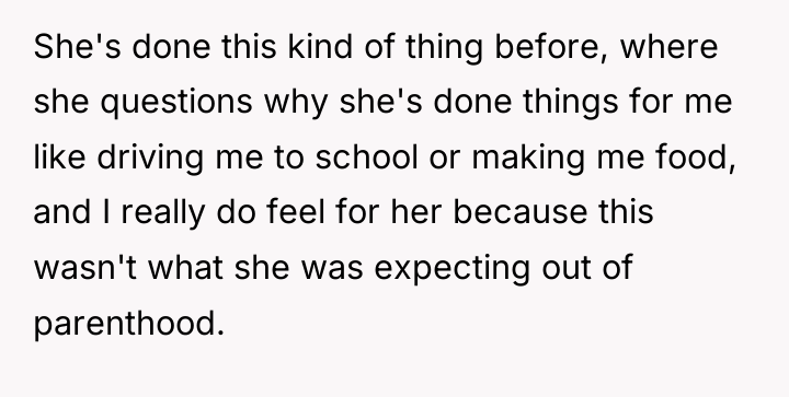 She's done this kind of thing before, where she questions...