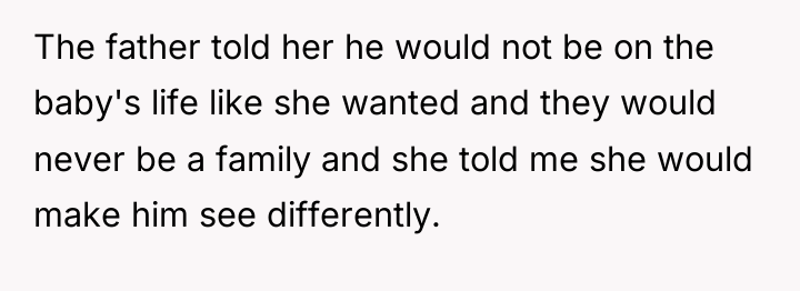 The father told her he would not be on the...