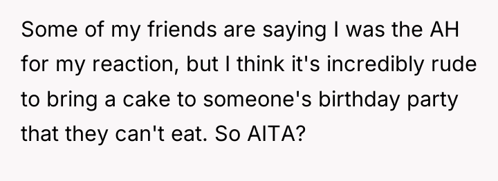 Some of my friends are saying I was the AH...