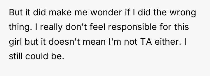 But it did make me wonder if I did the...