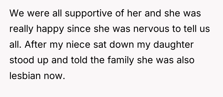 We were all supportive of her and she was really...