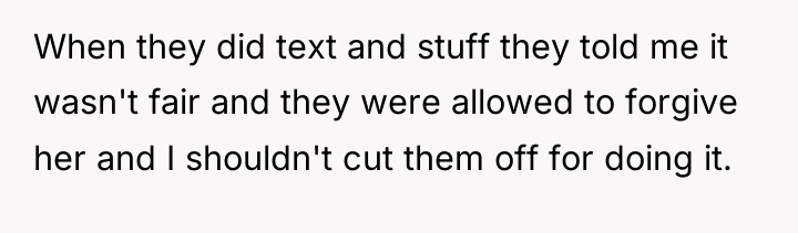 When they did text and stuff they told me it...