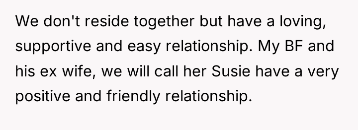 We don't reside together but have a loving, supportive and...