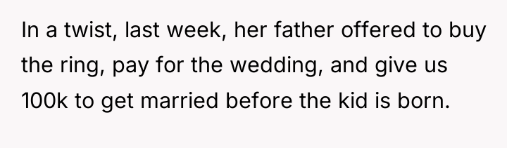 In a twist, last week, her father offered to buy...
