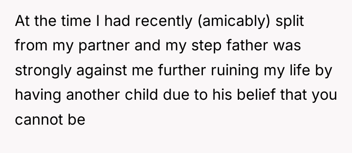 At the time I had recently (amicably) split from my...