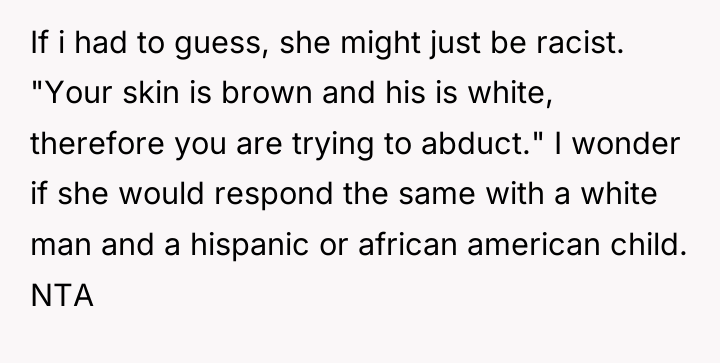 If i had to guess, she might just be racist....