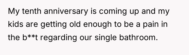My tenth anniversary is coming up and my kids are...