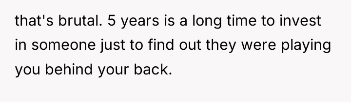 that's brutal. 5 years is a long time to invest...