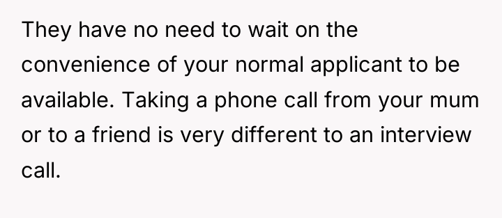 They have no need to wait on the convenience of...