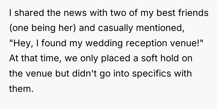 I shared the news with two of my best friends...