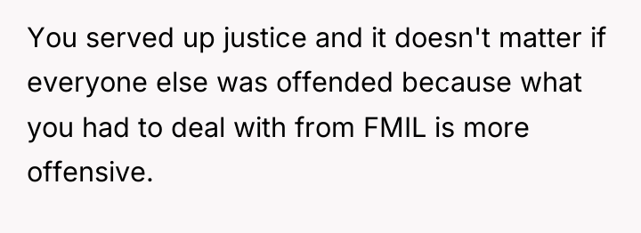 You served up justice and it doesn't matter if everyone...