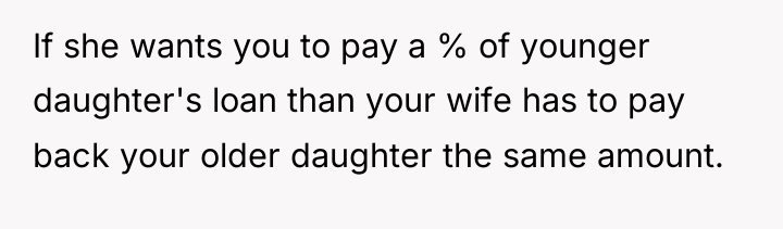 If she wants you to pay a % of younger...