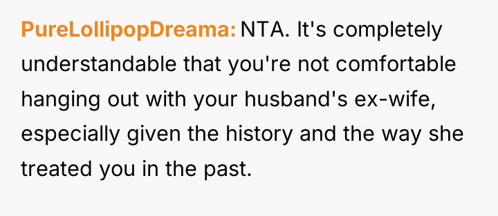 PureLollipopDreama NTA. It's completely understandable that you're not comfortable hanging...