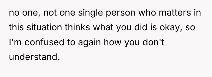 no one, not one single person who matters in this...