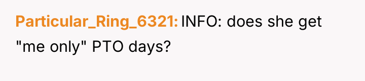 Particular_Ring_6321 INFO: does she get "me only" PTO days?