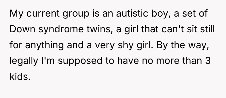 My current group is an autistic boy, a set of...