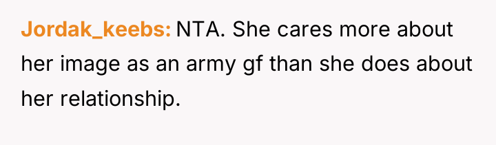 Jordak_keebs NTA. She cares more about her image as an...