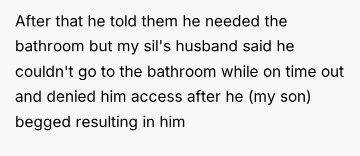 After that he told them he needed the bathroom but...